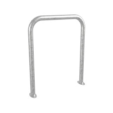Curved Bicycle Rack, 1 Bike, PROCITY: Metal - Hot-Dip Galvanized, on Base Plates