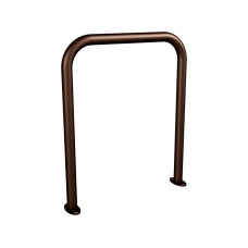 Curved Bike Rack, 1 Bike, PROCITY: Metal - Chocolate Brown, on Base Plates.