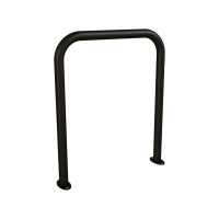 Curved Bike Stand, 1 Bike, PROCITY: Metal - Deep Black, on Base Plates.