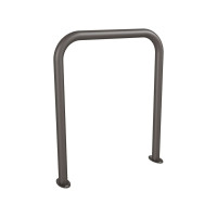 Bent Bicycle Rack, 1 Bicycle, Procity: Metal - Procity Gray, on Floor Plates.