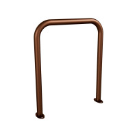 Bent Bike Rack, 1 Bike, PROCITY: Metal - Rust Corten Effect, on Base Plates.