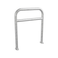 Reinforced bike stand, 1 bike, PROCITY: steel - hot-dip galvanized, on floor plates.