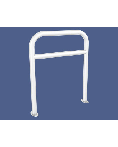 Buy Reinforced bike stand, 1 bike, PROCITY: Metal - Pure White, on base plates online.