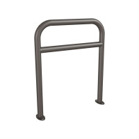 Reinforced Bicycle Rack, 1 Bike, Procity: Metal - Procity Gray, on Ground Plates.