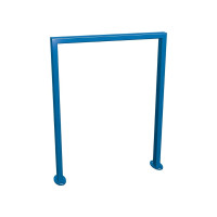 Bicycle rack Milano, 1 bicycle, PROCITY: Metal - gentian blue, on floor plates.