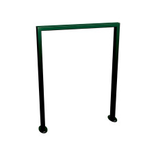 Milano bike rack, 1 bike, PROCITY: Metal - Moss green, on base plates.
