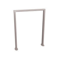 Bicycle Rack Milano, 1 Bike, PROCITY: Metal - Silk Grey, on Base Plates.