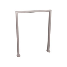 Bicycle Rack Milano, 1 Bike, PROCITY: Metal - Silk Grey, on Base Plates.