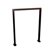 Bike rack Milano, 1 bike, PROCITY: Metal - Chocolate Brown, on floor plates.