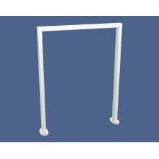 Bicycle Rack Milano, 1 Bicycle, PROCITY: Metal - Pure White, on Floor Plates.