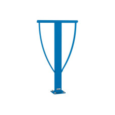 Backrest Lisbon, 1 bicycle, PROCITY: Metal - Enzian Blue, on floor plates.