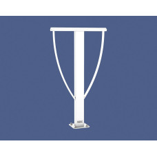 Backrest Lisbon, 1 bicycle, PROCITY: Metal - Pure White, on floor panels.