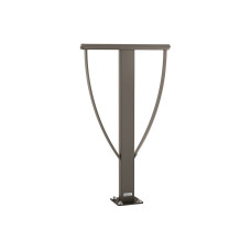 Backrest Lisbon, 1 Bicycle, PROCITY: Metal - Procity Gray, on Floor Plates.