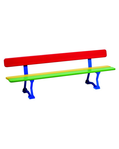 Buy PROCITY SITZBANK MORA WITH BACKREST H 270MM Children's Bench: Seat made of tropical wood (Colorful), Frame made of steel - Online Shop