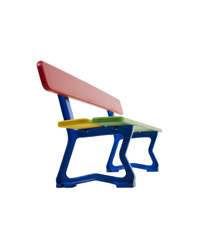 Buy PROCITY SITZBANK MORA WITH BACKREST H 270MM Children's Bench: Seat made of tropical wood (Colorful), Frame made of steel - Online Shop