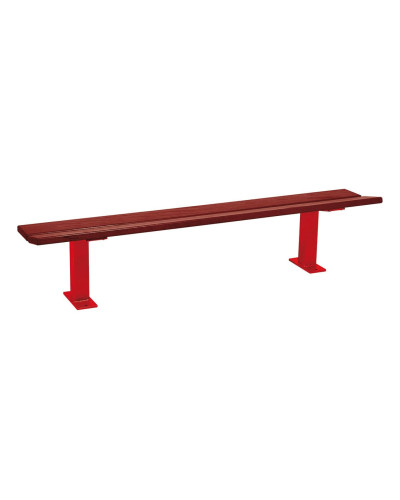 Buy PROCITY PAGODA Bench without Backrest: Seat made of Tropical Wood (Mahogany), Frame made of Steel (Traffic Red) - Purchase Online