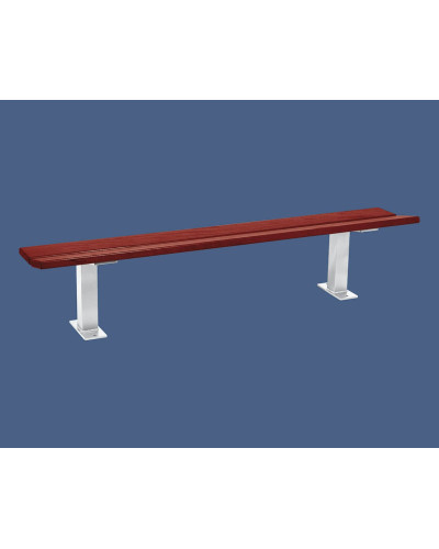 Buy PROCITY PAGODA Bench Without Backrest: Seat in Tropical Wood (Mahogany), Frame in Steel (Pure White) - Shop Online with Delivery