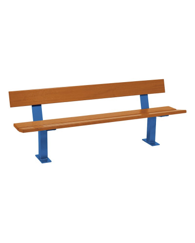 Buy PROCITY Pagoda Bench with Backrest: Seat made of tropical wood (Mahogany), Frame made of steel (Silk Grey) - Shop Online: Delivery