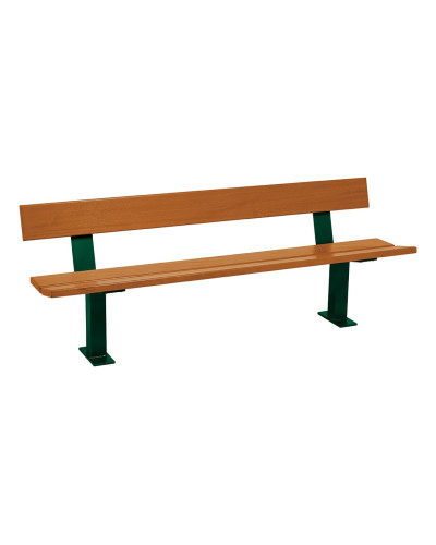 Buy PROCITY Pagoda Bench with Backrest: Seat made of tropical wood (Mahogany), Frame made of steel (Silk Grey) - Shop Online: Delivery