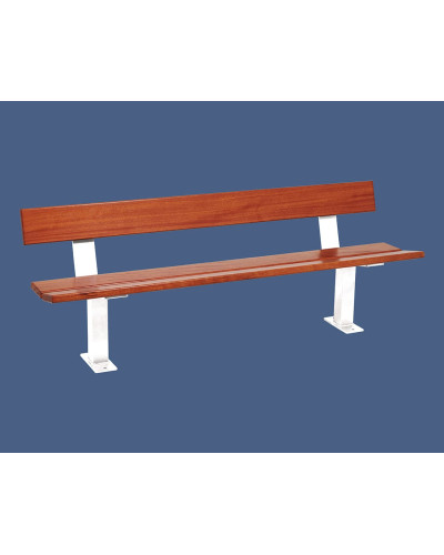 Buy PROCITY Pagoda Bench with Backrest: Seat made of tropical wood (Mahogany), Frame made of steel (Silk Grey) - Shop Online: Delivery