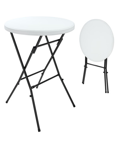Gastro Stehtisch Kunststoff Weiß Durchmesser 72 Zentimeter