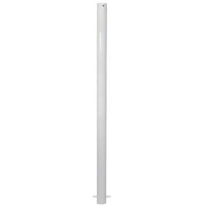 Bollard without eyelets, stationary, diameter 60 mm, hot-dip galvanized and white coated