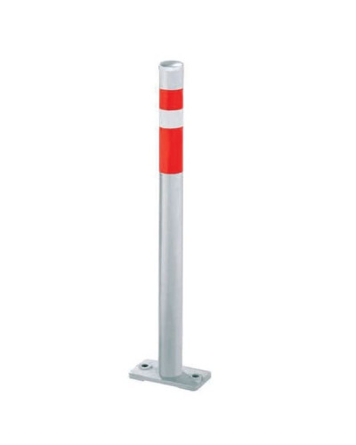 Fixed barrier post with base plate for bolting, without lock, height 90 cm. Buy in our online shop