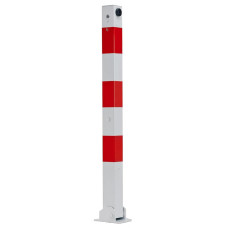 Foldable barrier post with cylinder lock, hot-dip galvanized, powder-coated, 70х70 mm