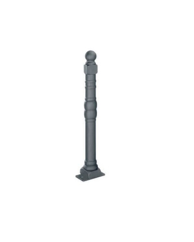Style bollard made of aluminum, fixed with ground anchor, without a lock, Height 90 cm. Buy in the online shop