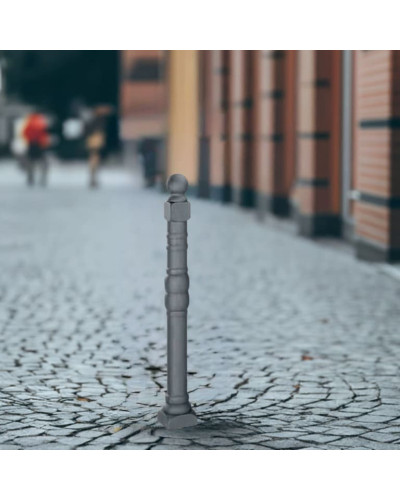 Style bollard made of aluminum, fixed with ground anchor, without a lock, total height 1200 mm (approx. 900 mm above ground). Buy in the online shop