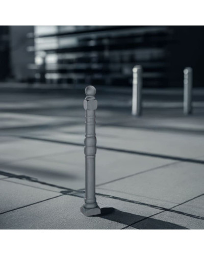 Style bollard made of aluminum, fixed with ground anchor, without a lock, total height 1200 mm (approx. 900 mm above ground). Buy in the online shop
