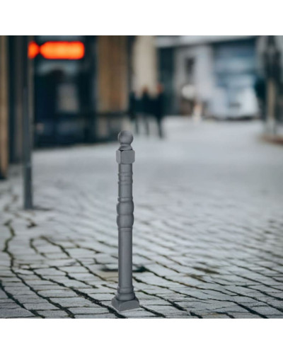 Style bollard made of aluminum, fixed with ground anchor, without a lock, total height 1200 mm (approx. 900 mm above ground). Buy in the online shop
