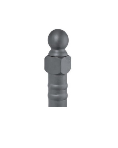 Style bollard made of aluminum, fixed but easily replaceable (saves costs for excavation work in case of damage), without a lock, total height 1250 mm (approx. 900 mm above ground). Buy in the online shop