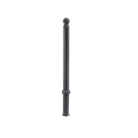 Kunststoffpoller mit Kugelkopf, Durchmesser 76 mm, mit Bodenanker zum Einbetoniere