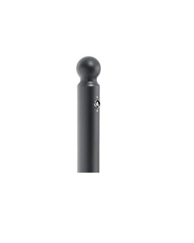 Plastic bollard with ball head D 76 mm, black, removable. 90 cm above ground. Buy in the online store.