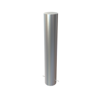 Bollards stainless steel Ø 159 mm stationary for installation in concrete, without a lock, overall height 1200 mm (approx. 900 mm above ground) 