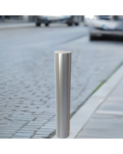 Bollards stainless steel Ø 159 mm stationary for installation in concrete, without a lock, overall height 1200 mm (approx. 900 mm above ground) . Buy in the online store.