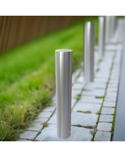 Bollards stainless steel Ø 159 mm stationary for installation in concrete, without a lock, overall height 1200 mm (approx. 900 mm above ground) . Buy in the online store.