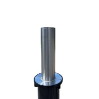 Stainless steel bollard Diameter of 168 mm, retractable with gas pressure spring, total height 1600 mm (approx. 600 mm above ground) 