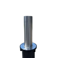 Stainless steel bollard Diameter of 168 mm, retractable with gas pressure spring, total height 1600 mm (approx. 600 mm above ground) 