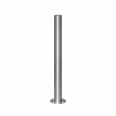 Bollard stainless steel Ø 60 mm stationary with base plate, to be fixed by plugs, without lock, total height approx. 900 mm above ground 