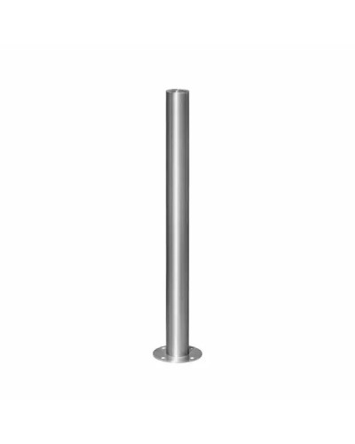 Bollard stainless steel Ø 60 mm stationary with base plate, to be fixed by plugs, without lock, total height approx. 900 mm above ground . Buy in the online store.