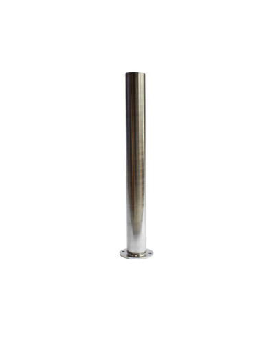 Bollard stainless steel Ø 60 mm stationary with base plate, to be fixed by plugs, without lock, total height approx. 900 mm above ground . Buy in the online store.