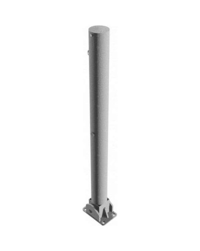 Stainless steel bollard 89 mm foldable with base plate for dowelling, with Euro profile cylinder lock and three keys, total height approx. 900 mm above ground . Buy in the online store.