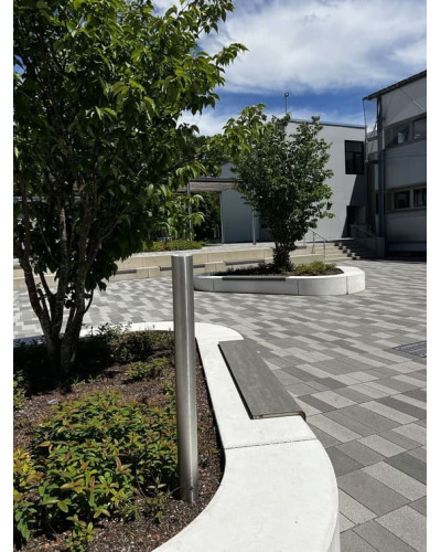 Bollards stainless steel Ø 89 mm stationary for installation in concrete. Buy in the online store.