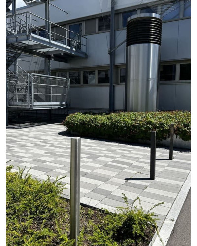Bollards stainless steel Ø 89 mm stationary for installation in concrete. Buy in the online store.
