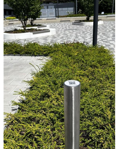 Bollards stainless steel Ø 89 mm stationary for installation in concrete. Buy in the online store.