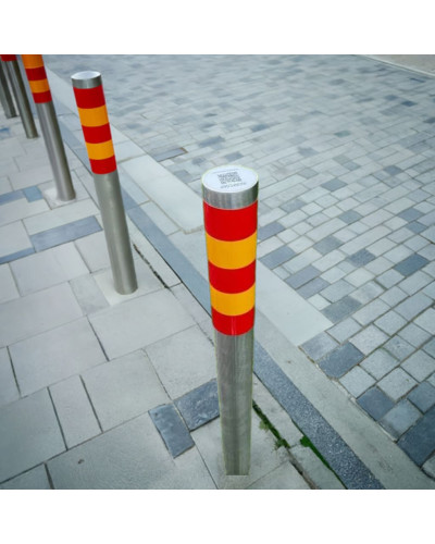 Bollards stainless steel Ø 89 mm stationary for installation in concrete. Buy in the online store.