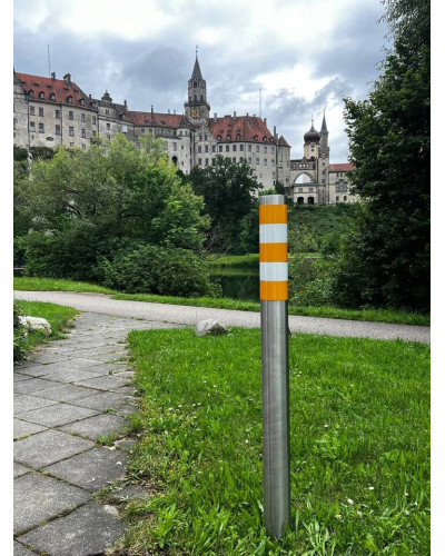 Bollards stainless steel Ø 89 mm stationary for installation in concrete. Buy in the online store.