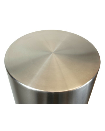 Bollard stainless steel Ø 89 mm stationary with base plate, to be fixed by plugs, without lock, total height approx. 900 mm above ground . Buy in the online store.